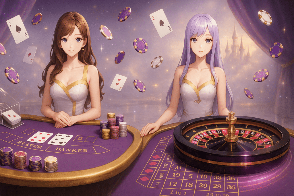 ภาพรวมคาสิโนสด รวมโต๊ะจาก 2 ค่าย มีเกมอะไรให้เล่นบ้าง