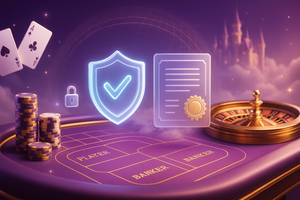 ความน่าเชื่อถือและความปลอดภัย: ใบอนุญาต ระบบดูแลข้อมูล และมาตรฐานเกม